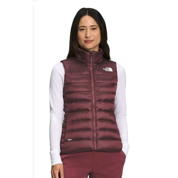 The North Face Jackets & Blazers - The North Face Aconcagua 550 Down Puffer Vest Womens XL Wild Ginger Full Zip EUC